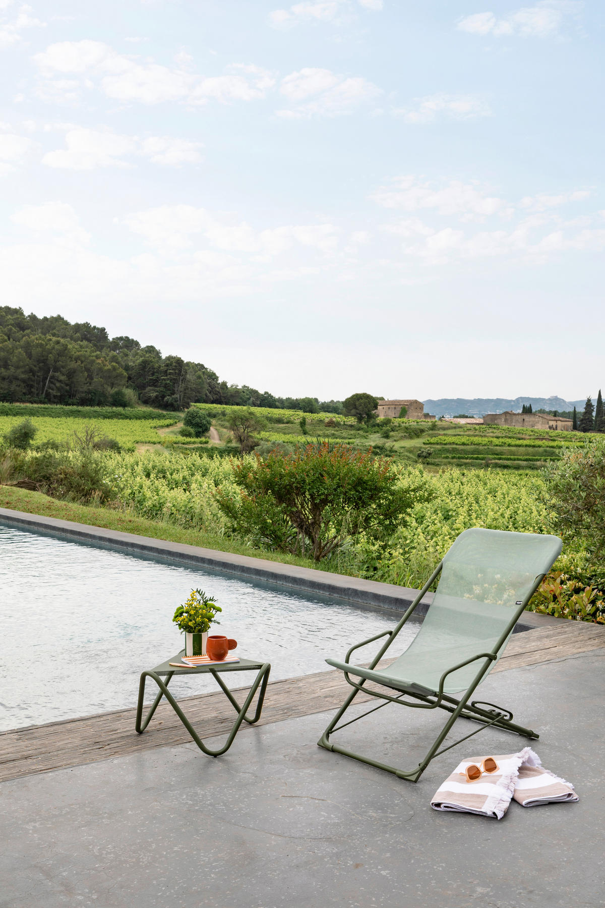 STRANDSTUHL Stahl Grün  - Grün, Basics, Kunststoff/Metall (60/91/83cm) - Lafuma Mobilier