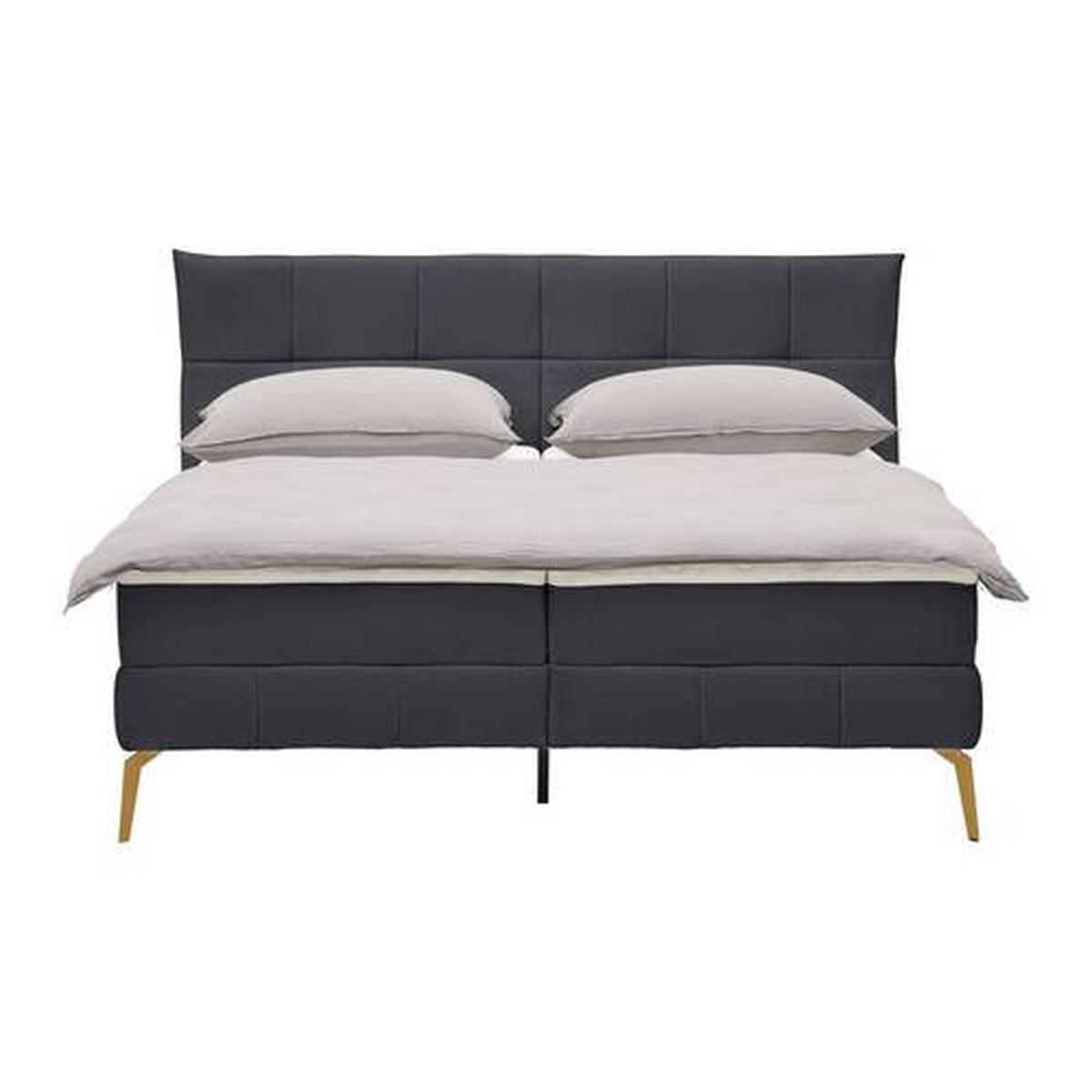 BOXSÄNG  i svart  - svart/guldfärgad, metall/trämaterial (207/113/210cm) - Visionight