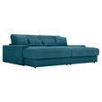 BIGSOFA in Cord Petrol  - Petrol/Schwarz, MODERN, Kunststoff/Textil (230/85/190cm) - Carryhome