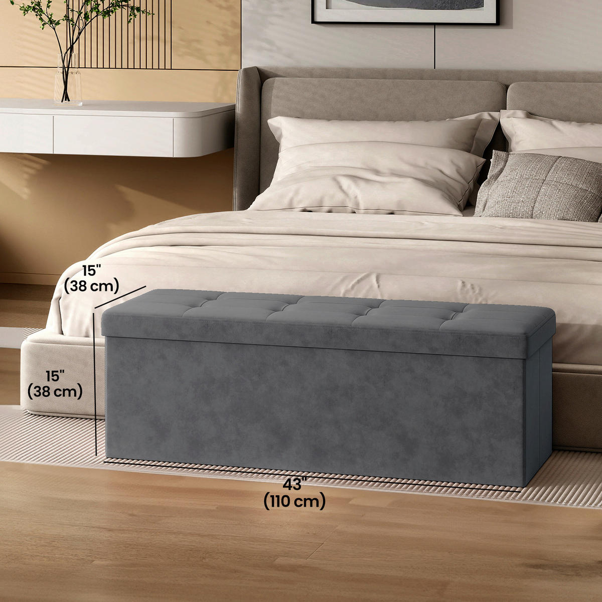 SITZBOX  - Grau, Trend, Textil (110/38/38cm) - Boxxx