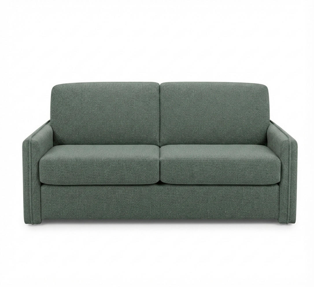 SCHLAFSOFA Webstoff Dunkelgrün  - Dunkelgrün/Schwarz, KONVENTIONELL, Kunststoff/Textil (180/86/100cm) - Xora