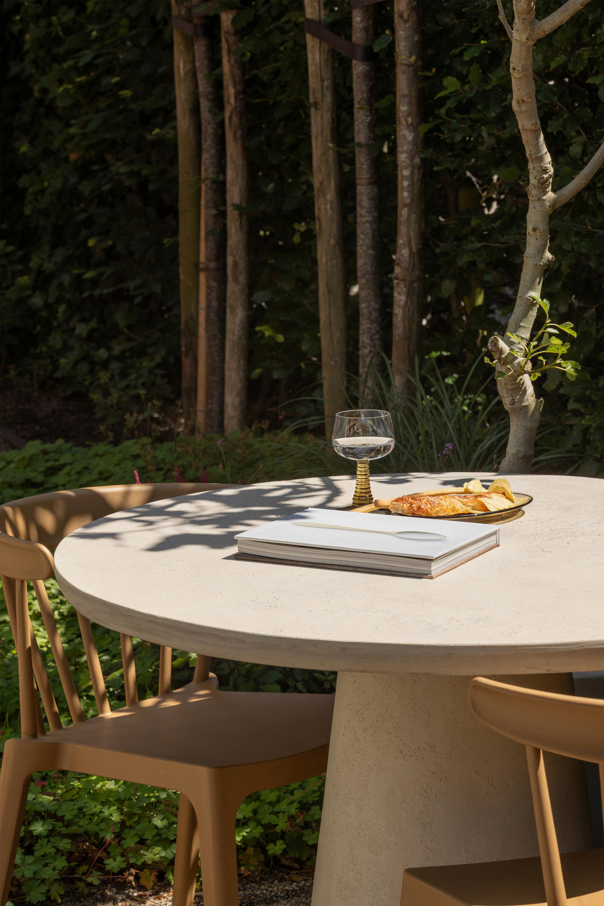 GARTENSTUHL-SET Karamell  - Karamell, MODERN, Naturmaterialien/Kunststoff (52/75/53cm) - Gardenson