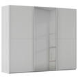 SCHWEBETÜRENSCHRANK  in Grau  - Grau, KONVENTIONELL, Glas/Holzwerkstoff (242/223/68cm) - Novel