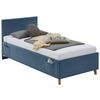 POLSTERBETT 90/200 cm  in Blau  - Blau/Eichefarben, Konventionell, Holz/Textil (90/200cm) - Stylife
