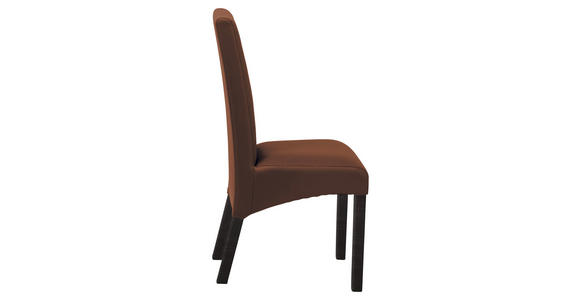 STUHL Lederlook Kastanienfarben, Buche Kolonial - Kastanienfarben/Buche Kolonial, KONVENTIONELL, Holz/Textil (47/102/57cm) - Carryhome