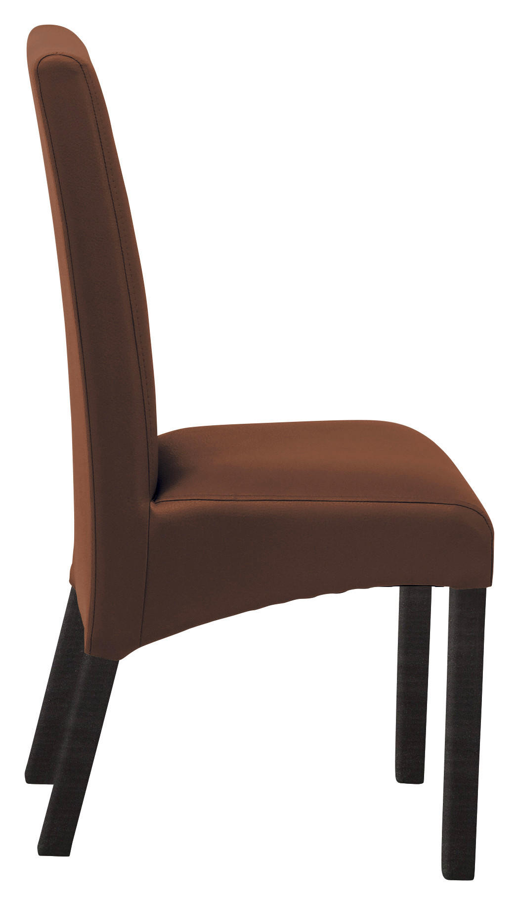STUHL Lederlook Kastanienfarben, Buche Kolonial  - Kastanienfarben/Buche Kolonial, KONVENTIONELL, Holz/Textil (47/102/57cm) - Carryhome