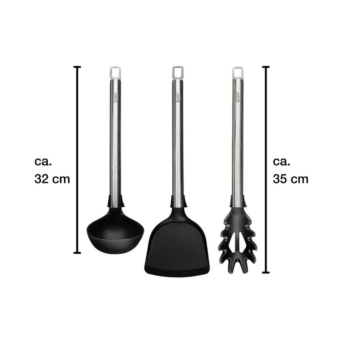 KÜCHENHELFERSET  - Edelstahlfarben/Silberfarben, Basics, Kunststoff/Metall - Käfer