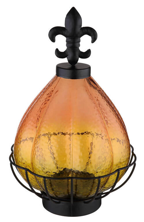 SOLARLEUCHTE 17/25 cm   - Gelb/Schwarz, Basics, Glas/Kunststoff (17/25cm) - Globo