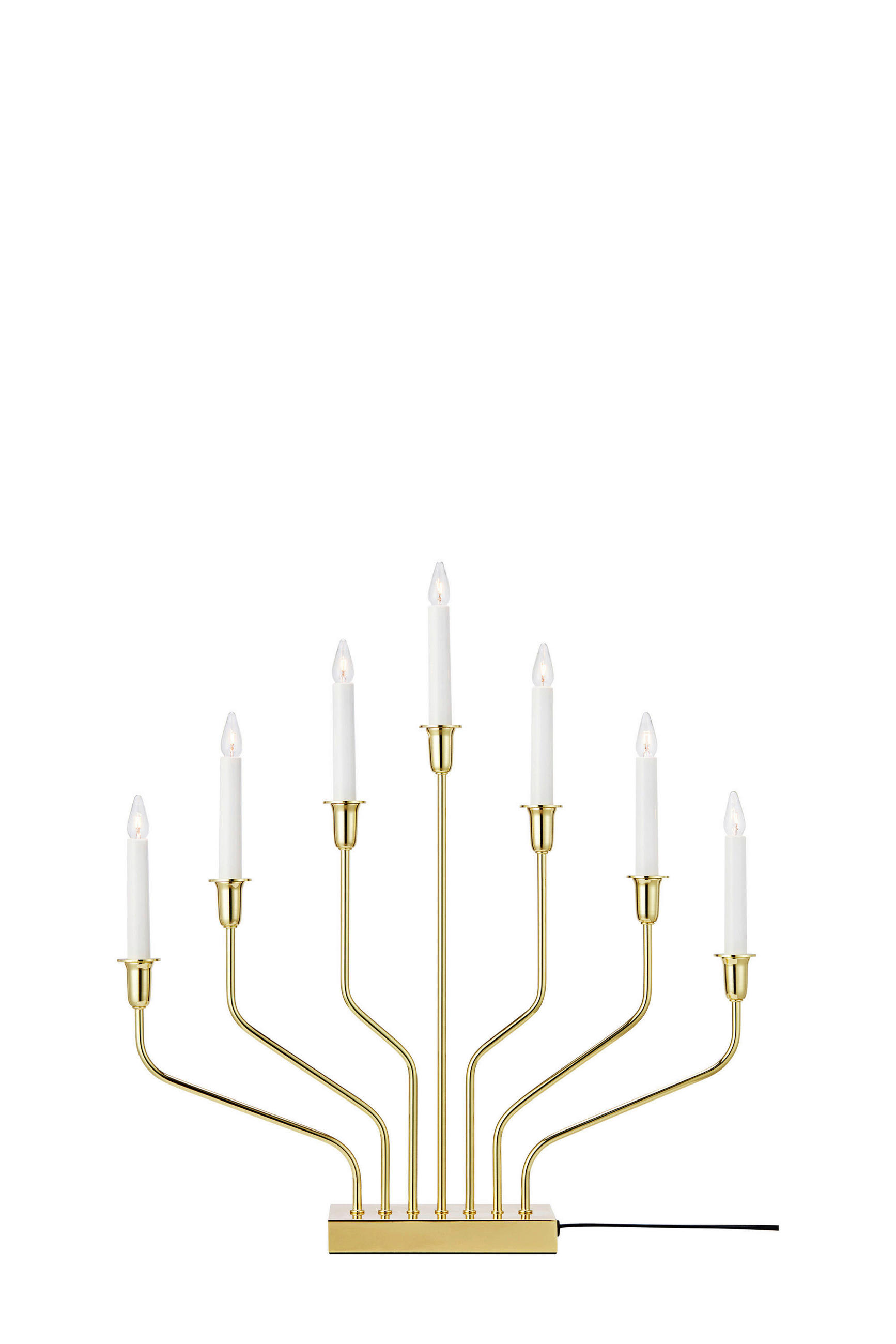 WEIHNACHTSPYRAMIDE BROSA  - Messingfarben/Weiß, Trend, Kunststoff/Metall (51/55/10cm) - Markslöjd