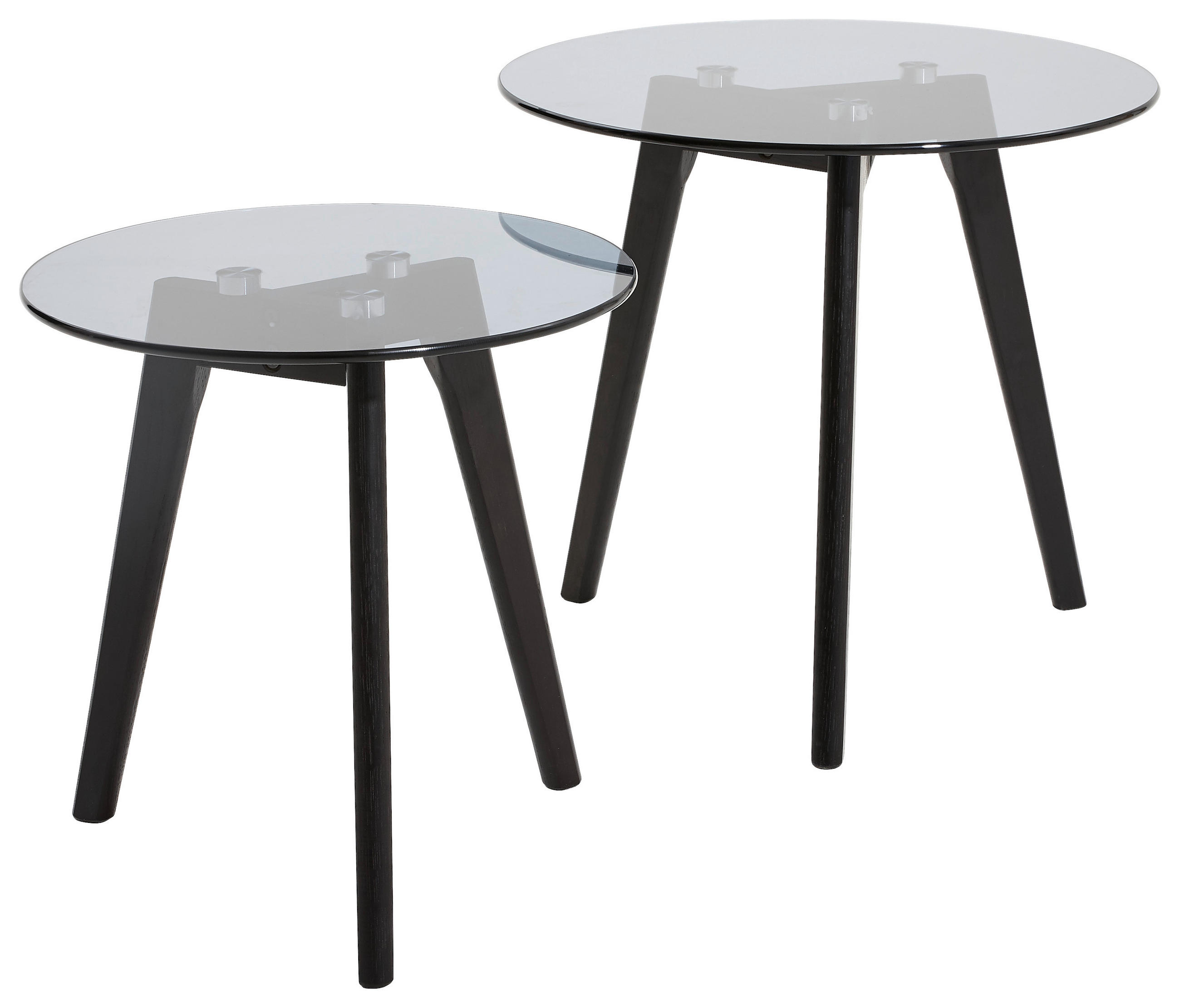 Carryhome Beistelltischset Schwarz 50x45x50 cm
