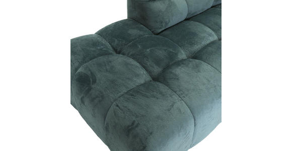 ECKSOFA Petrol Flachgewebe  - Petrol/Schwarz, MODERN, Kunststoff/Textil (275/235cm) - Landscape