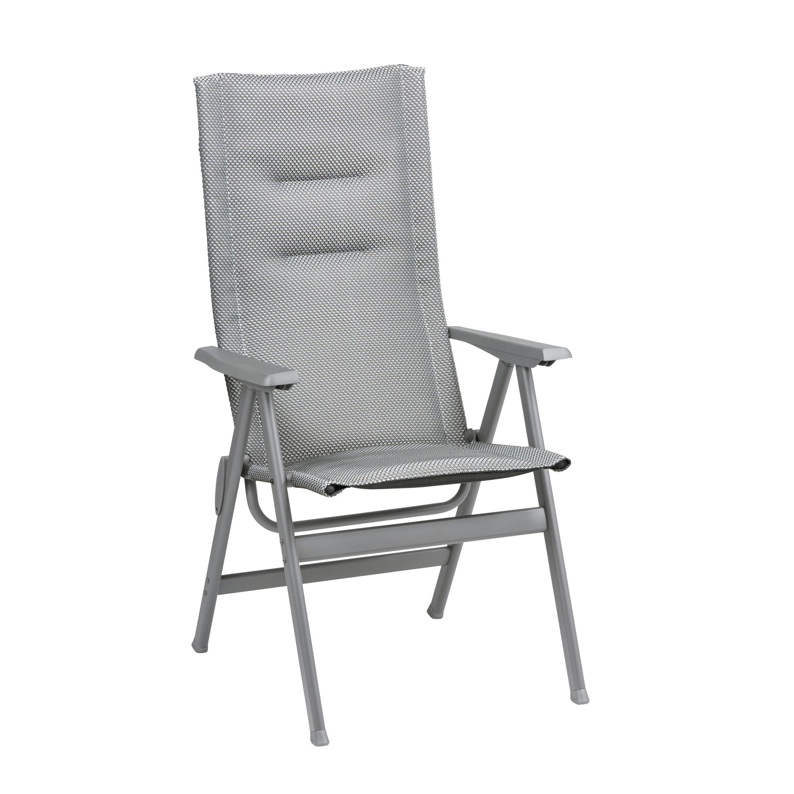 KLAPPSESSEL Batyline® Hellgrau  - Anthrazit/Hellgrau, Basics, Kunststoff/Textil (62/117/64cm) - Lafuma Mobilier
