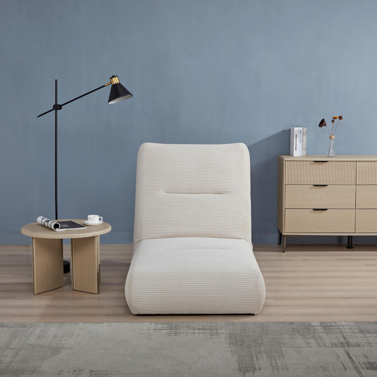 SCHLAFSESSEL in Cord Beige  - Beige, Design, Textil (81/88/160cm) - Livetastic