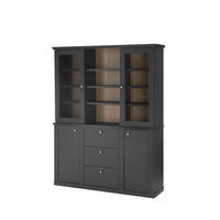 BUFFET 158/201/42 cm  in  - Eichefarben/Messingfarben, Design, Holzwerkstoff/Metall (158/201/42cm) - MID.YOU