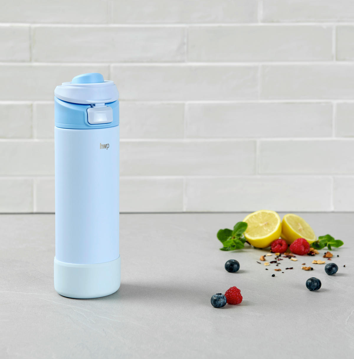 HŐSZIGETELT PALACK 0.71 l  - világoskék, Trend, műanyag/fém (7,5cm) - Homeware Profession.