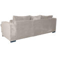 ECKSOFA Beige Cord - Beige/Schwarz, KONVENTIONELL, Textil/Metall (258/168cm) - Carryhome
