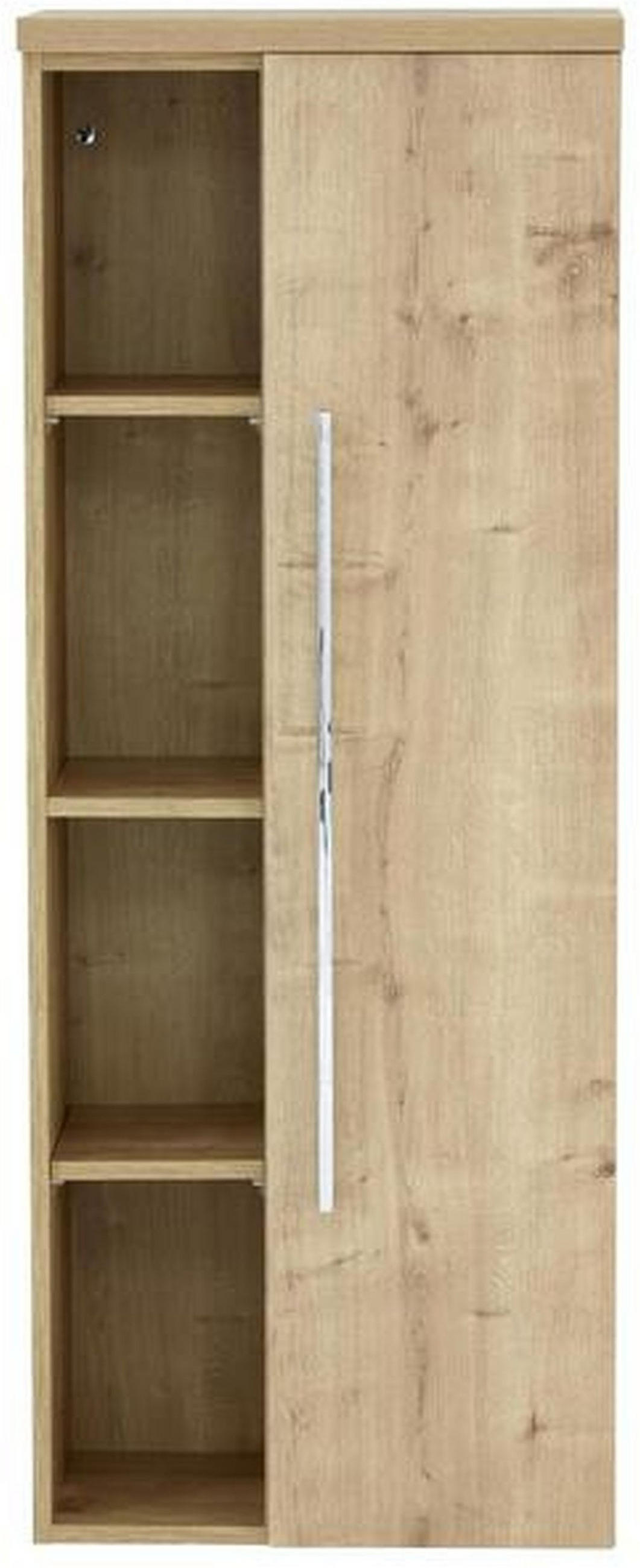 MIDI SKŘÍŇKA, barvy dubu, 50/130,8/33 cm - barvy dubu/barvy chromu, Konvenční, kov/kompozitní dřevo (50/130,8/33cm) - Dieter Knoll