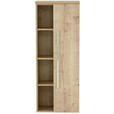 MIDISCHRANK 50/130,8/33 cm  - Chromfarben/Eichefarben, KONVENTIONELL, Holzwerkstoff/Metall (50/130,8/33cm) - Dieter Knoll