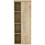 MIDISCHRANK 50/130,8/33 cm  - Chromfarben/Eichefarben, KONVENTIONELL, Holzwerkstoff/Metall (50/130,8/33cm) - Dieter Knoll
