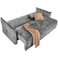 BOXSPRINGSOFA in Chenille Grau  - Schwarz/Grau, MODERN, Kunststoff/Textil (235/95/108cm) - Hom`in