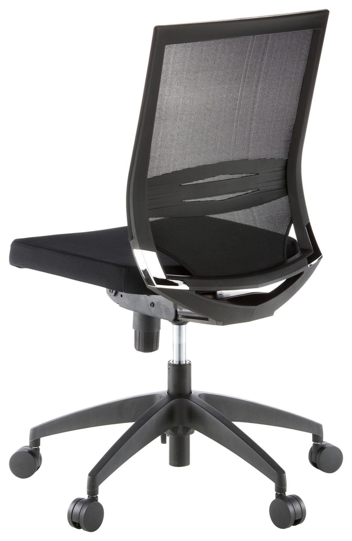 OTOČNÁ ŽIDLE, síťovina, plochá tkanina, černá - černá, Moderní, textil/plast (49/108/44cm) - MID.YOU