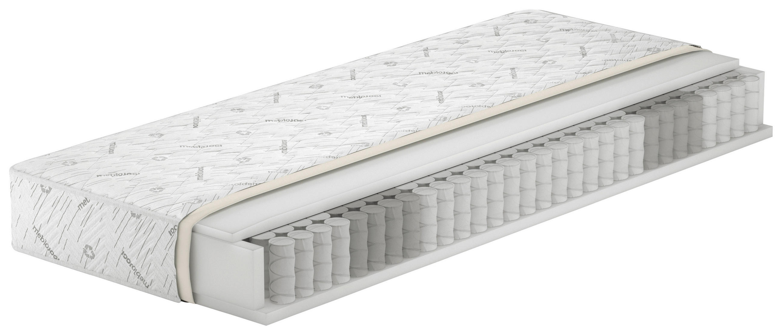 VZMETNICA 180/200 cm  - siva/bela, Basics, tekstil (180/200cm) - Meblojogi