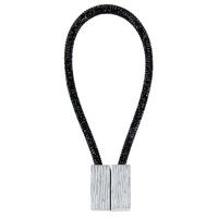 FÜGGÖNYELKÖTŐ 38 cm  - fekete, Basics, textil (38cm) - Homeware
