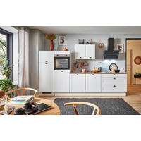 KÜCHENBLOCK PN 435 310 cm  in Weiß, Eichefarben  - Eichefarben/Graphitfarben, Design, Holzwerkstoff/Metall (310cm) - Pino