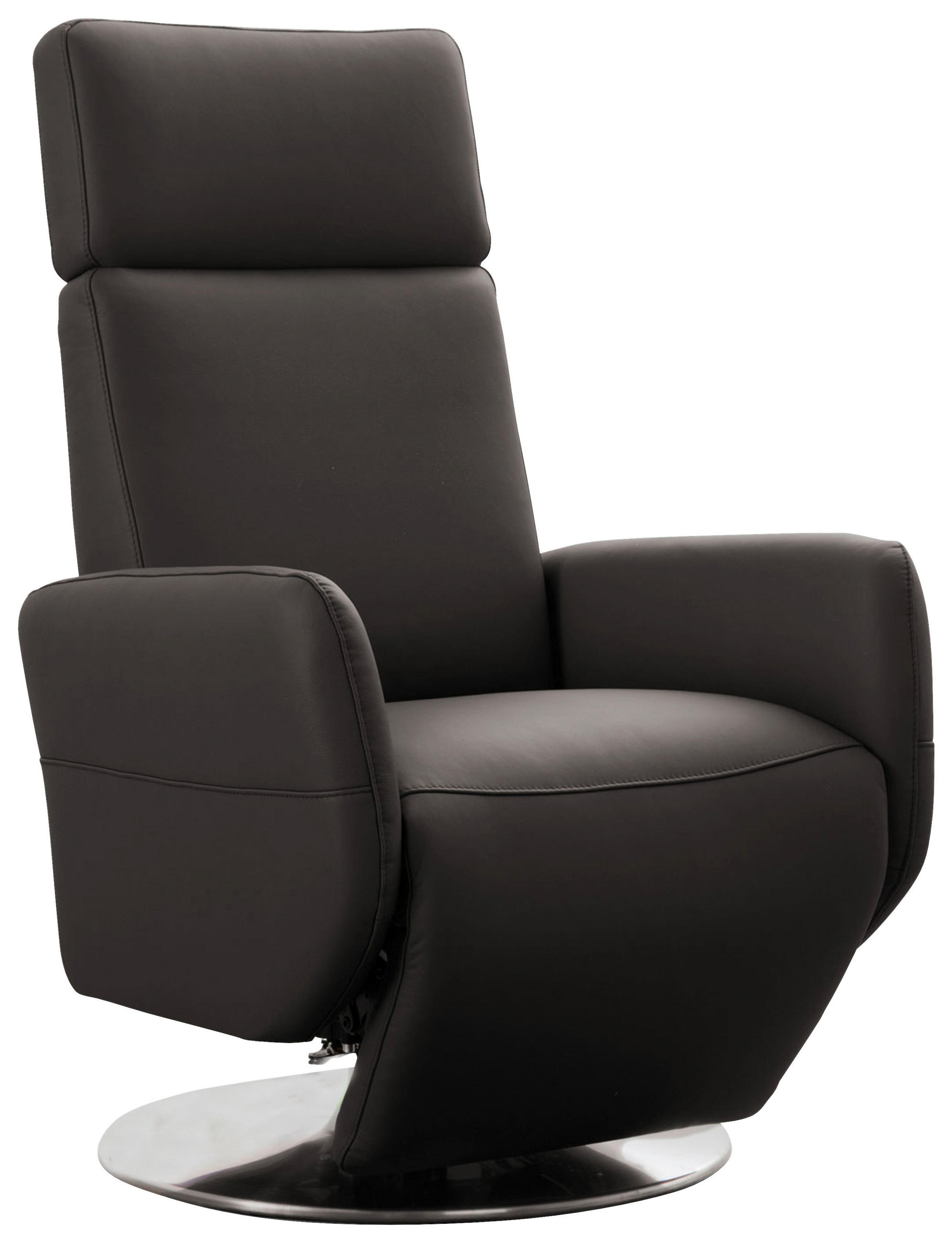 DREHSTUHL Mokka  - Chromfarben/Mokka, KONVENTIONELL, Leder/Metall (71/110/82cm) - Sit & More
