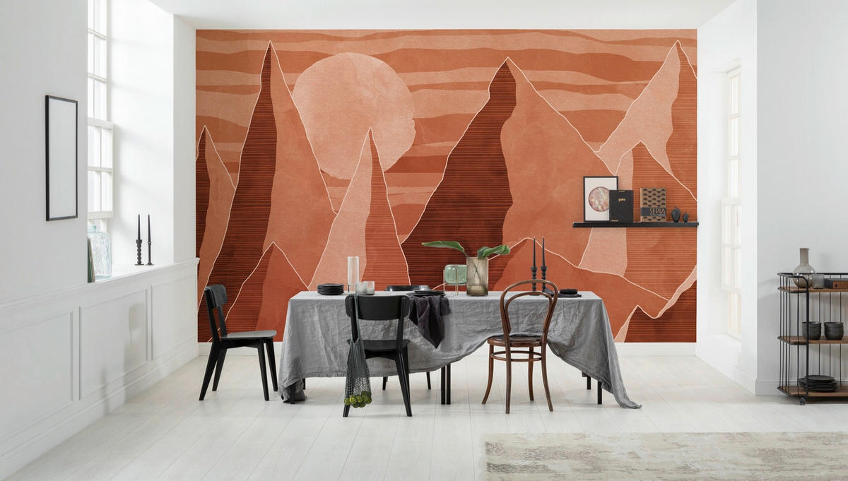 FOTOTAPETE  - Rot/Braun, Trend, Papier (400/280cm) - Xora