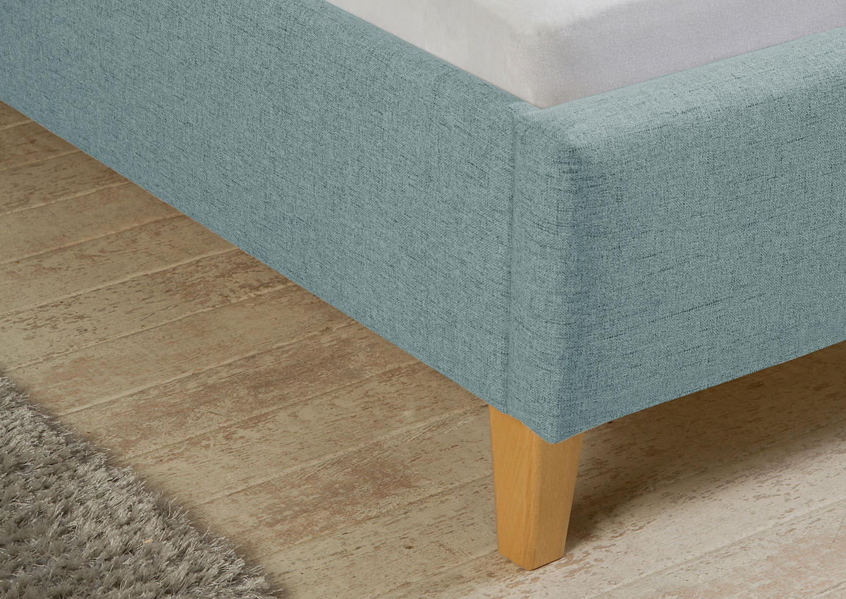 POLSTERBETT  in Petrol,  - Petrol/Naturfarben, MODERN, Holz/Textil (205cm) - Livetastic