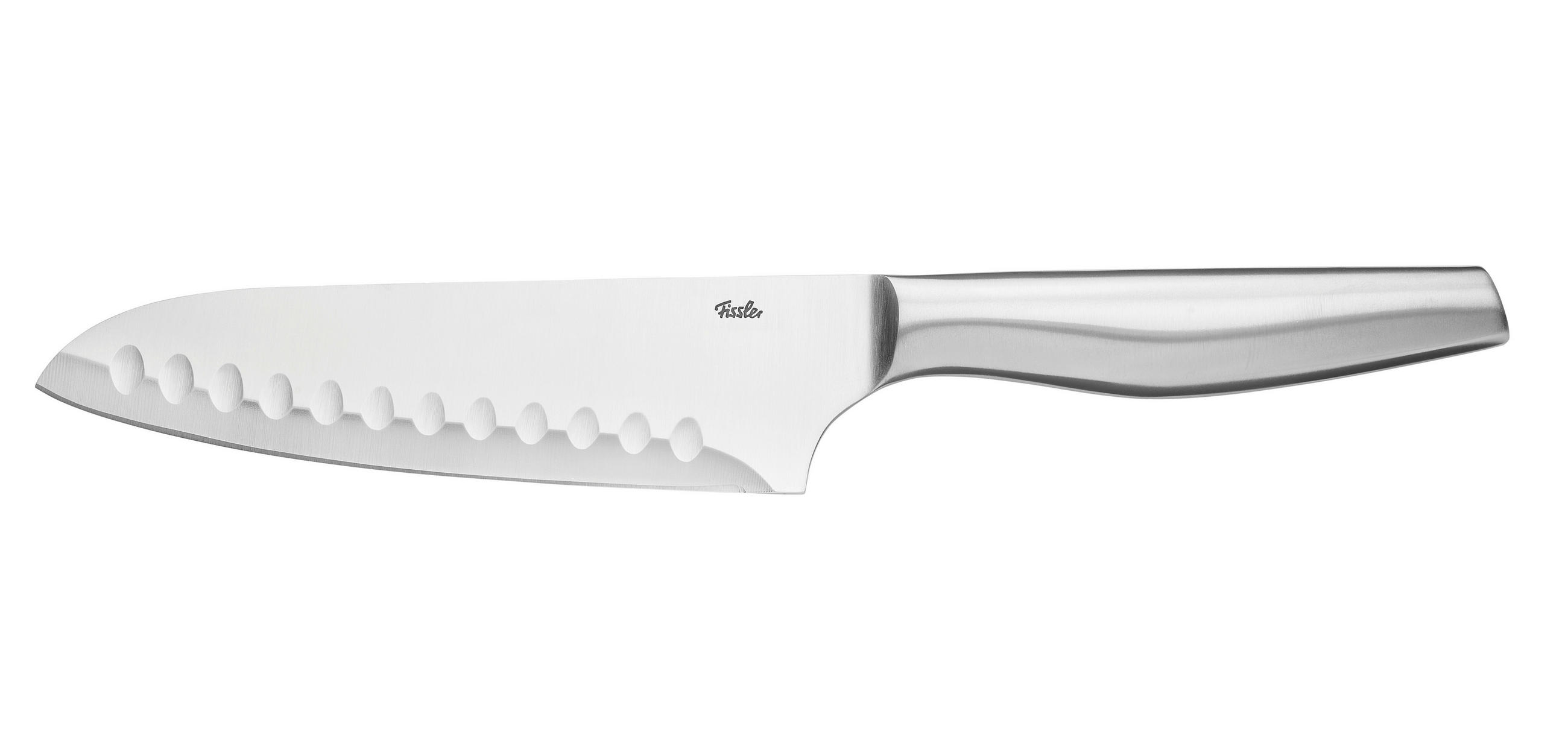 NŮŽ SANTOKU - barvy nerez oceli, Basics, kov (31/4,8/2,2cm) - Fissler