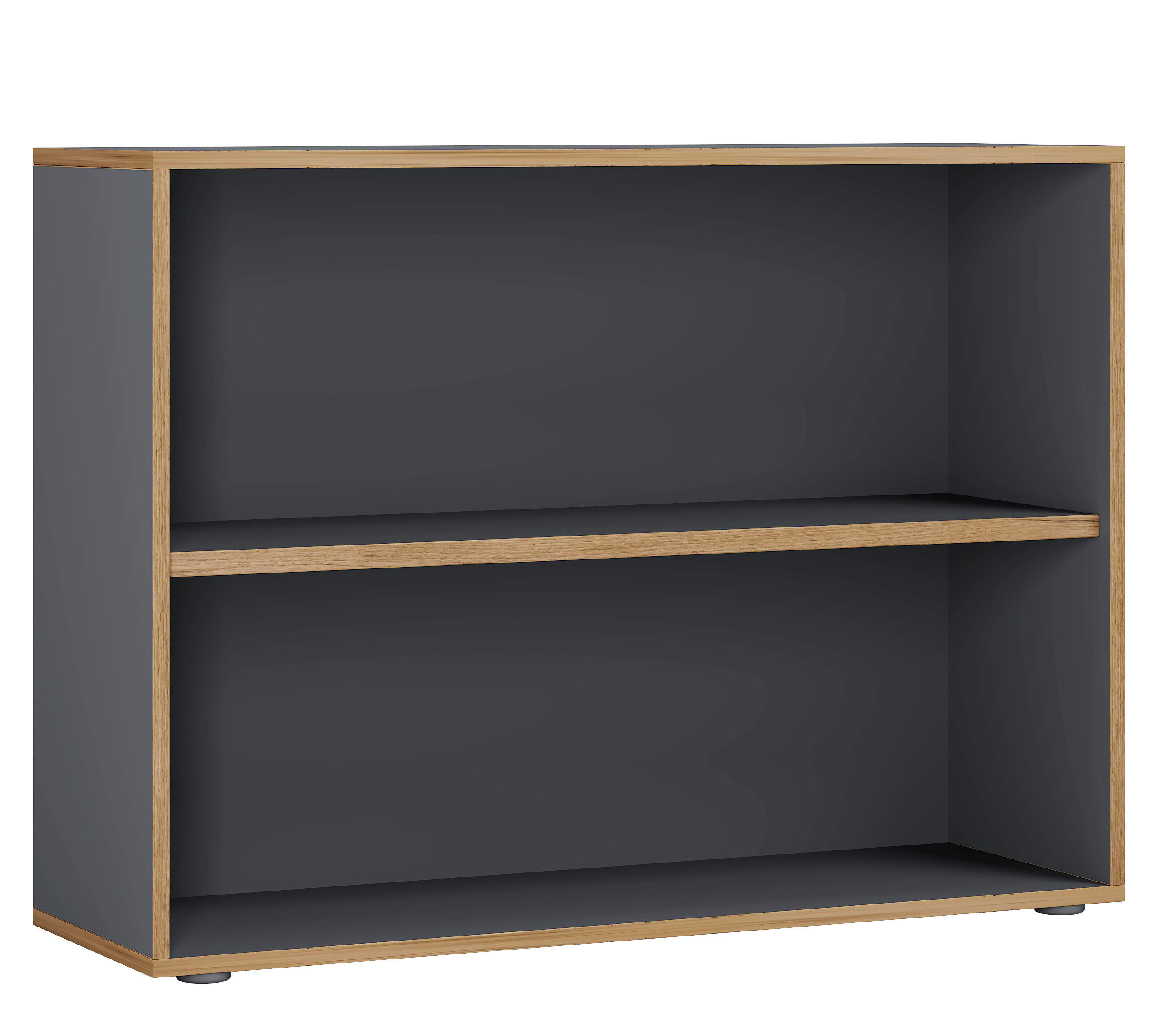 AKTENREGAL 100/74/33 cm - Honigeiche/Anthrazit, Design, Holzwerkstoff/Kunststoff (100/74/33cm) - MID.YOU