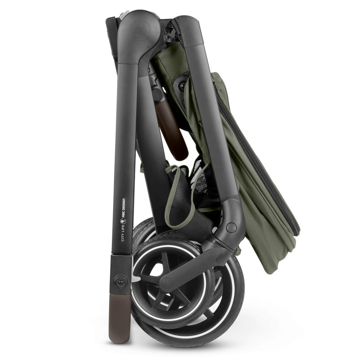 KINDERWAGENSET  City Life All in One Set  Avocado  - Schwarz/Olivgrün, Basics, Textil/Metall (82/52/107,5cm) - ABC Design