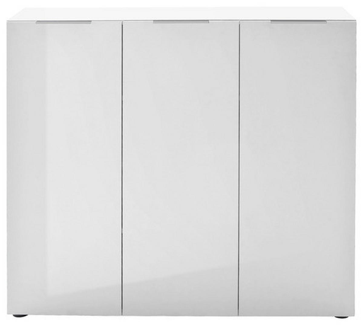 SCHUHSCHRANK  in 120/101/39 cm  - Weiss/Edelstahlfarben, Design, Holzwerkstoff/Kunststoff (120/101/39cm) - Carryhome