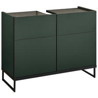 WASCHBECKENUNTERSCHRANK 80/59,4/31 cm  - Schwarz/Grün, Basics, Holzwerkstoff/Metall (80/59,4/31cm) - MID.YOU