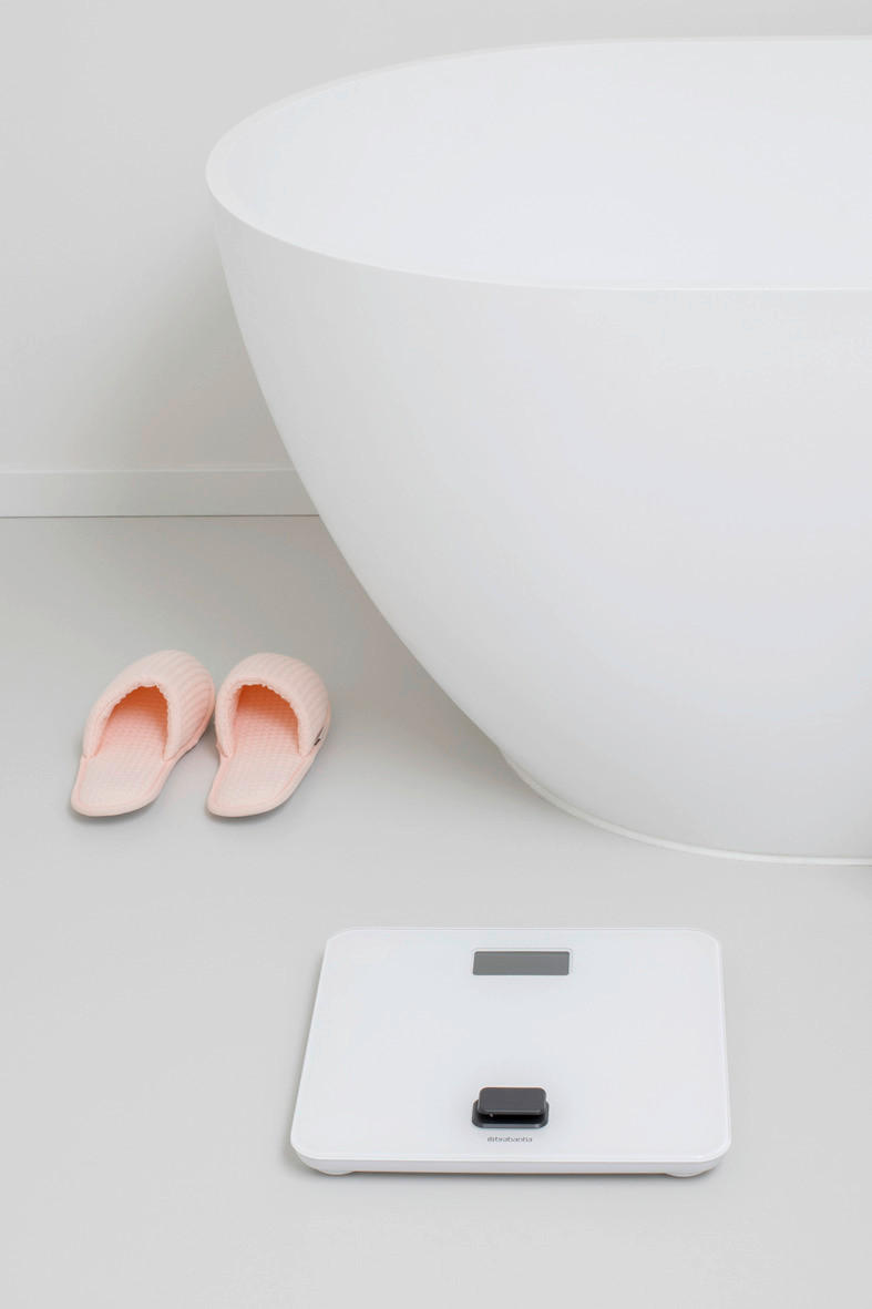 OSEBNA TEHTNICA - bela, Basics, kovina/steklo (30/4.3cm) - Brabantia