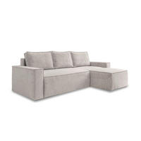 ECKSOFA in Beige  - Weiss/Beige, Design, Kunststoff/Textil (250/156cm) - MID.YOU