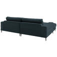 ECKSOFA  in Flachgewebe Petrol  177/253 cm  - Petrol/Schwarz, Design, Textil/Metall (177/253cm) - Dieter Knoll
