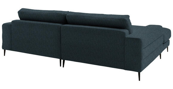 ECKSOFA  in Flachgewebe Petrol  177/253 cm  - Petrol/Schwarz, Design, Textil/Metall (177/253cm) - Dieter Knoll