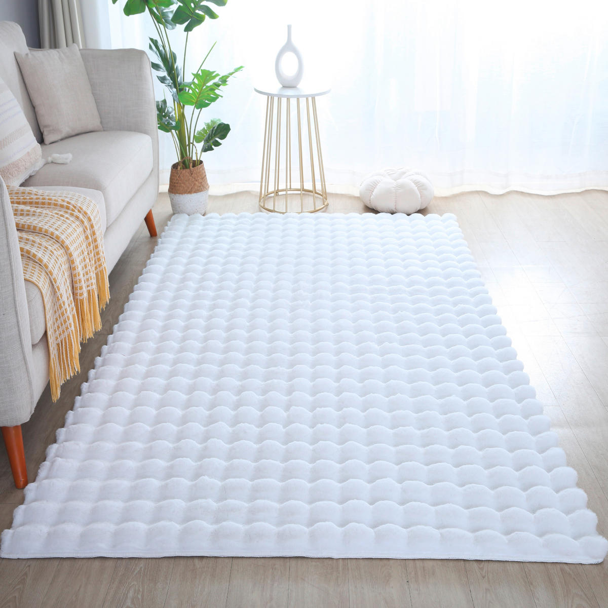 HOCHFLORTEPPICH 80/250 cm Ambiance Weiß  - Weiß, Basics, Textil (80/250cm) - Novel