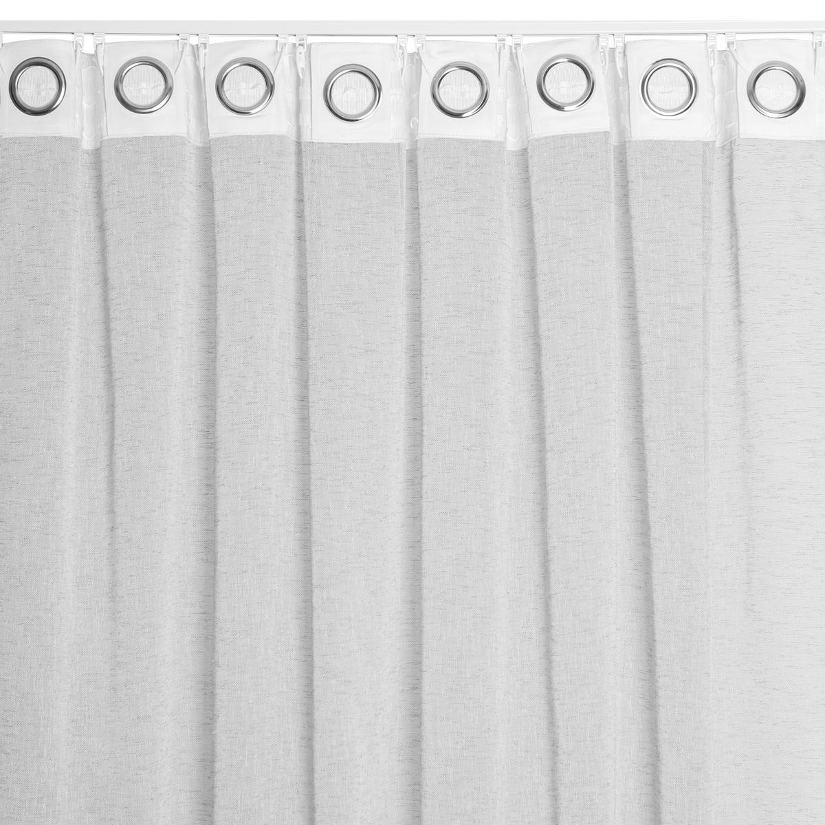 FERTIGVORHANG transparent  - Grau, Basics, Textil (140/240cm)