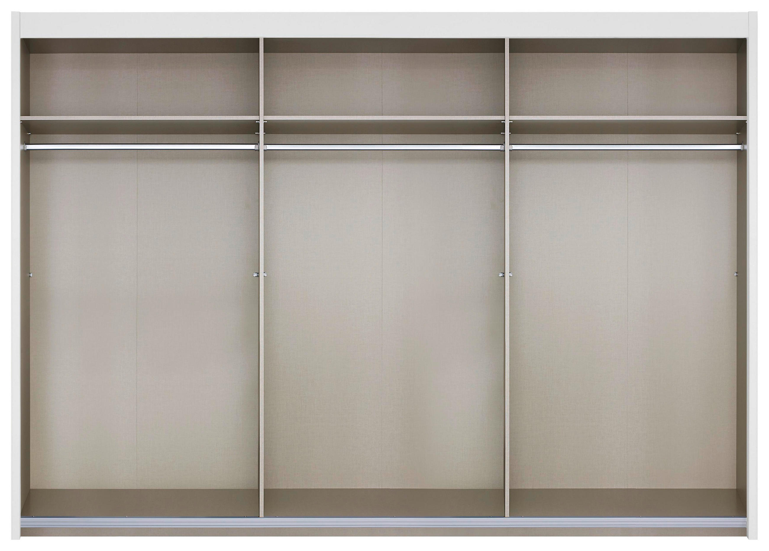 SCHWEBETÜRENSCHRANK 300/197/65 cm 3-türig - Eichefarben/Grau, Basics, Glas/Holzwerkstoff (300/197/65cm) - Cantus