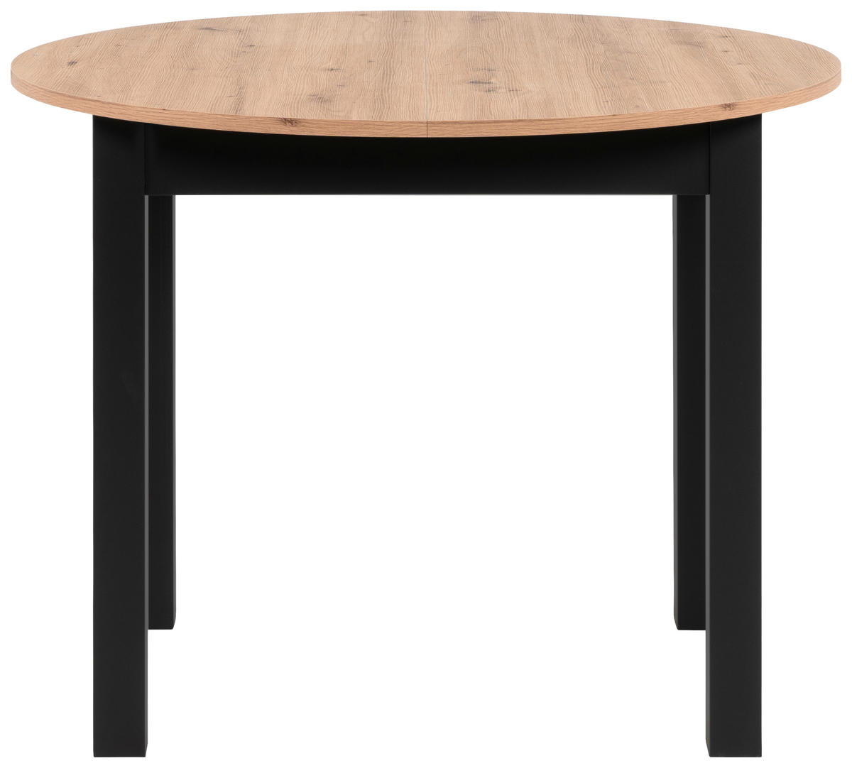 ESSTISCH in Holzwerkstoff  - Schwarz/Eiche Artisan, Basics, Holzwerkstoff (100/75cm) - MID.YOU
