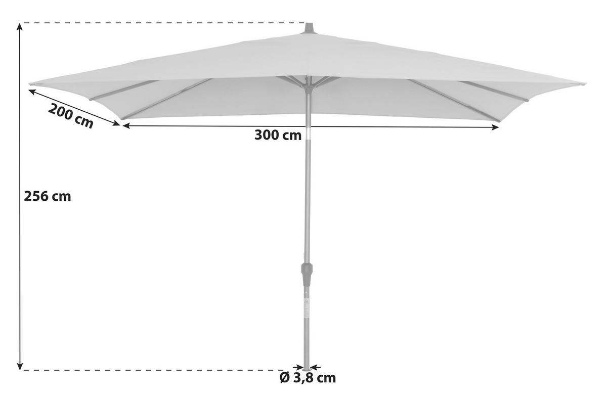 SONNENSCHIRM 300 cm  - Anthrazit/Olivgrün, KONVENTIONELL, Textil/Metall (300/200cm) - Siena Garden