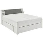 BETT 180/200 cm  in Grau, Weiß  - Weiß/Grau, KONVENTIONELL, Holzwerkstoff/Textil (180/200cm) - Carryhome