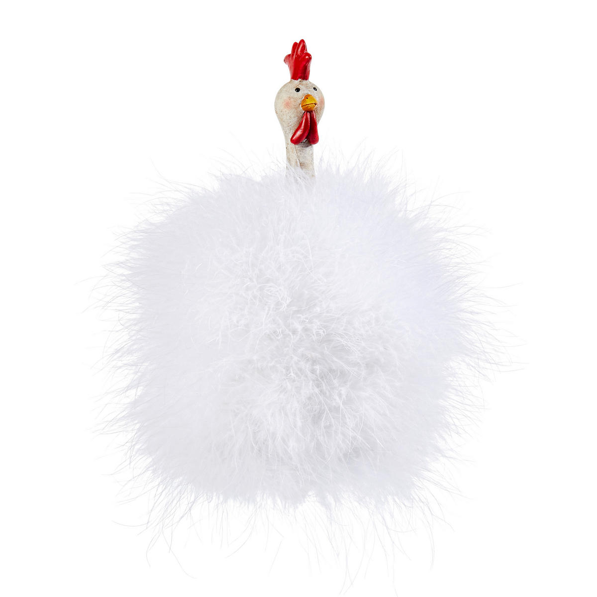 DEKOHAHN   - Weiß, LIFESTYLE, Kunststoff/Textil (12/20/9cm)