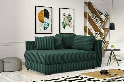 RÉCAMIERE Waldgrün Cord  - Waldgrün/Schwarz, Design, Kunststoff/Textil (171/71-88/93cm) - Cantus