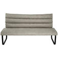 SITZBANK 180/94,5/70 cm Webstoff Taupe  - Taupe/Schwarz, Design, Textil/Metall (180/94,5/70cm) - Novel