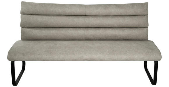 SITZBANK 180/94,5/70 cm Webstoff Taupe  - Taupe/Schwarz, Design, Textil/Metall (180/94,5/70cm) - Novel